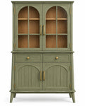 Vitrina de almacenamiento con formas arqueadas, verde